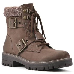 Best deal 🛒 Cliffs-by-White-Mountain 👩 Womens Cliffs By White Mountain Marlee Combat 🥾 Boots 🛒